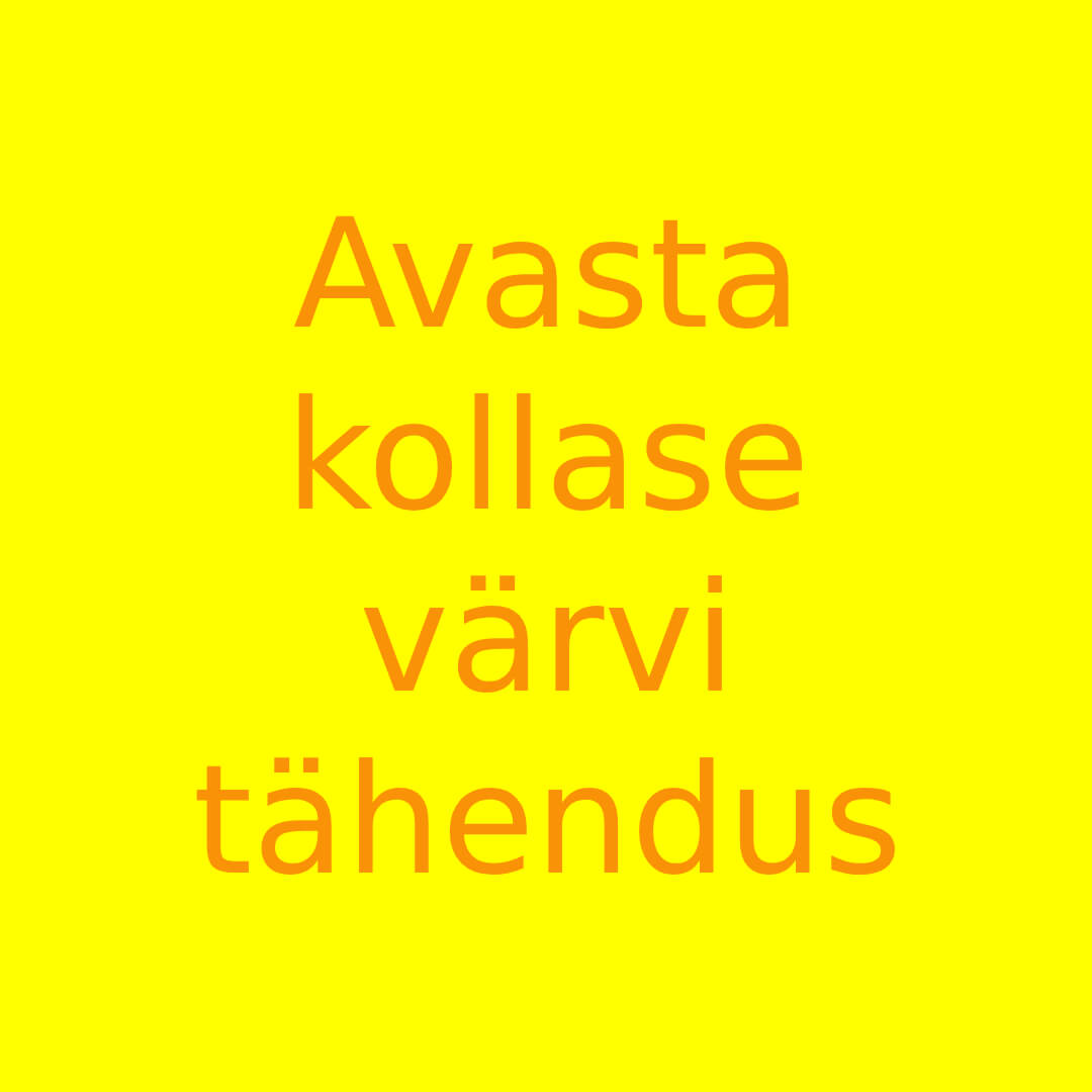 Avasta kollase värvi tähendus