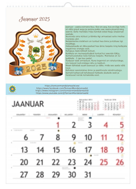 Mandala kalender 2025