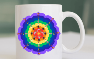 Tervendav mandala kruus sümbolitega