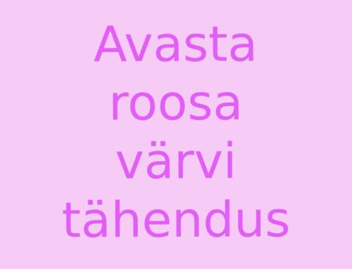 Roosa värvi tähendus