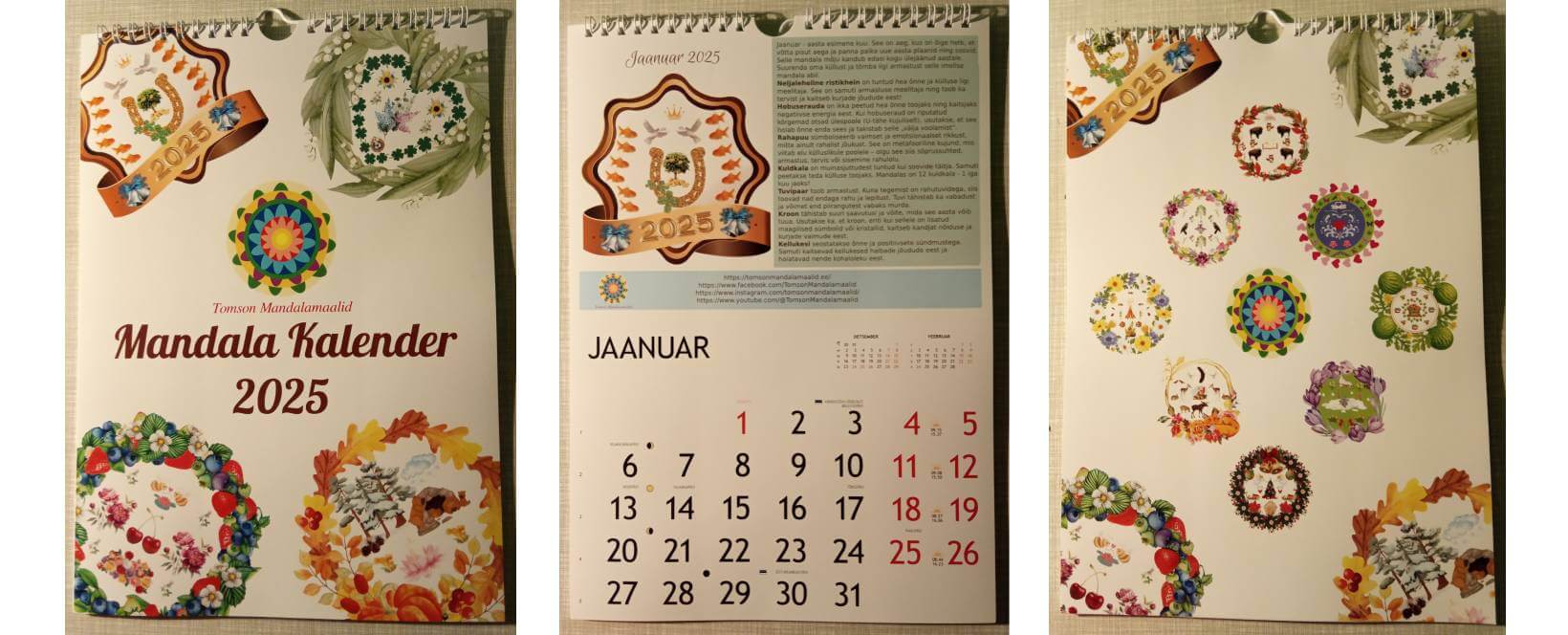 Mandala kalender 2025