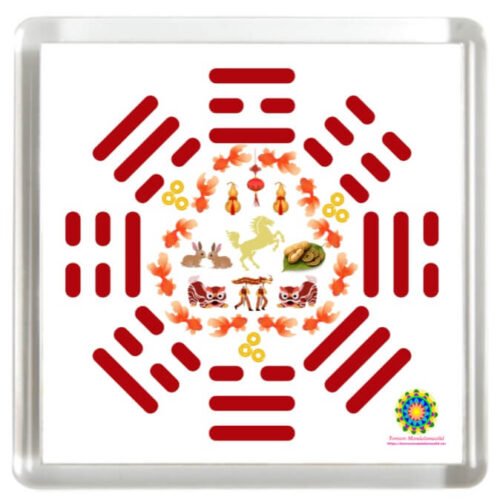 Hobuse aasta magnet - ruut (57x57 mm)