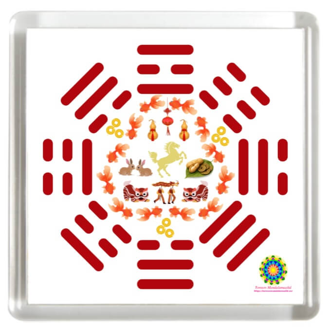 Hobuse aasta magnet - ruut (57x57 mm)